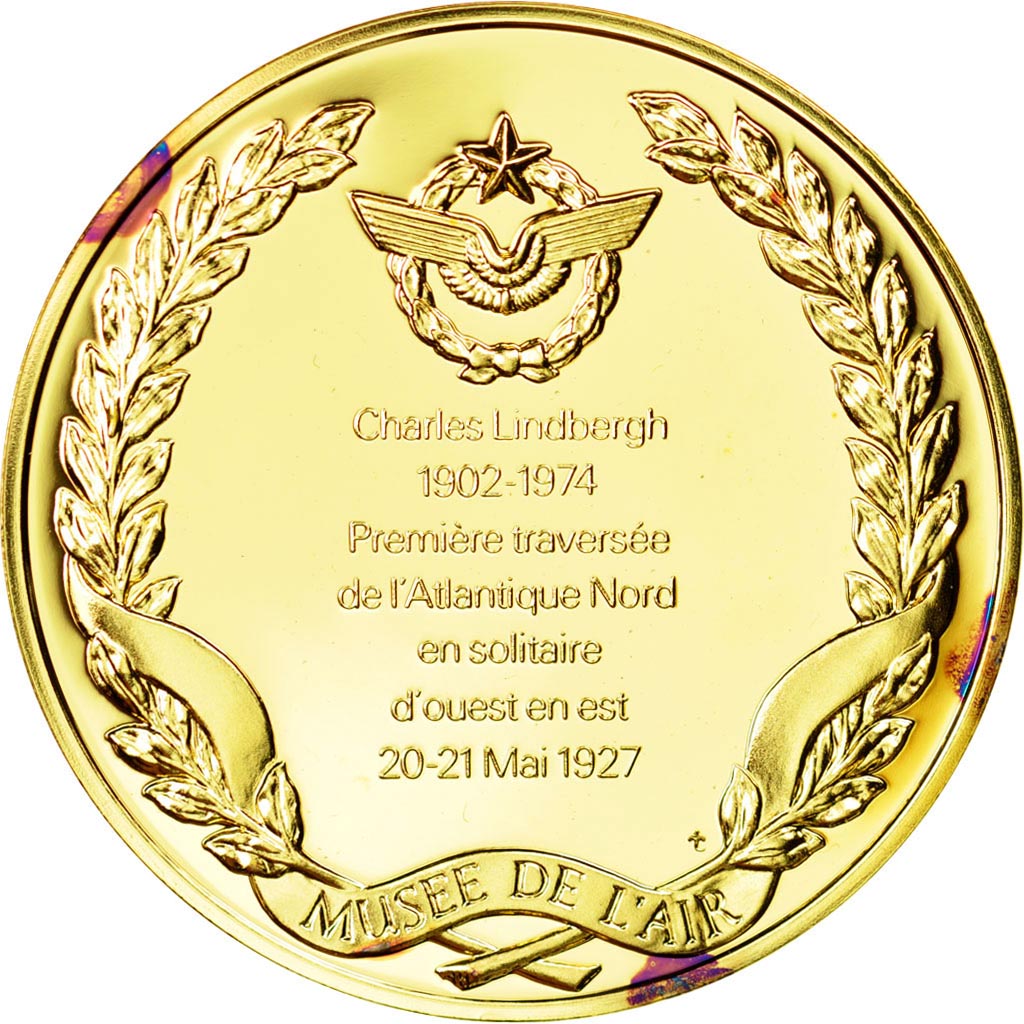Francia, Medal, L'Histoire de la Conquête de l'Air, Charles Lindbergh