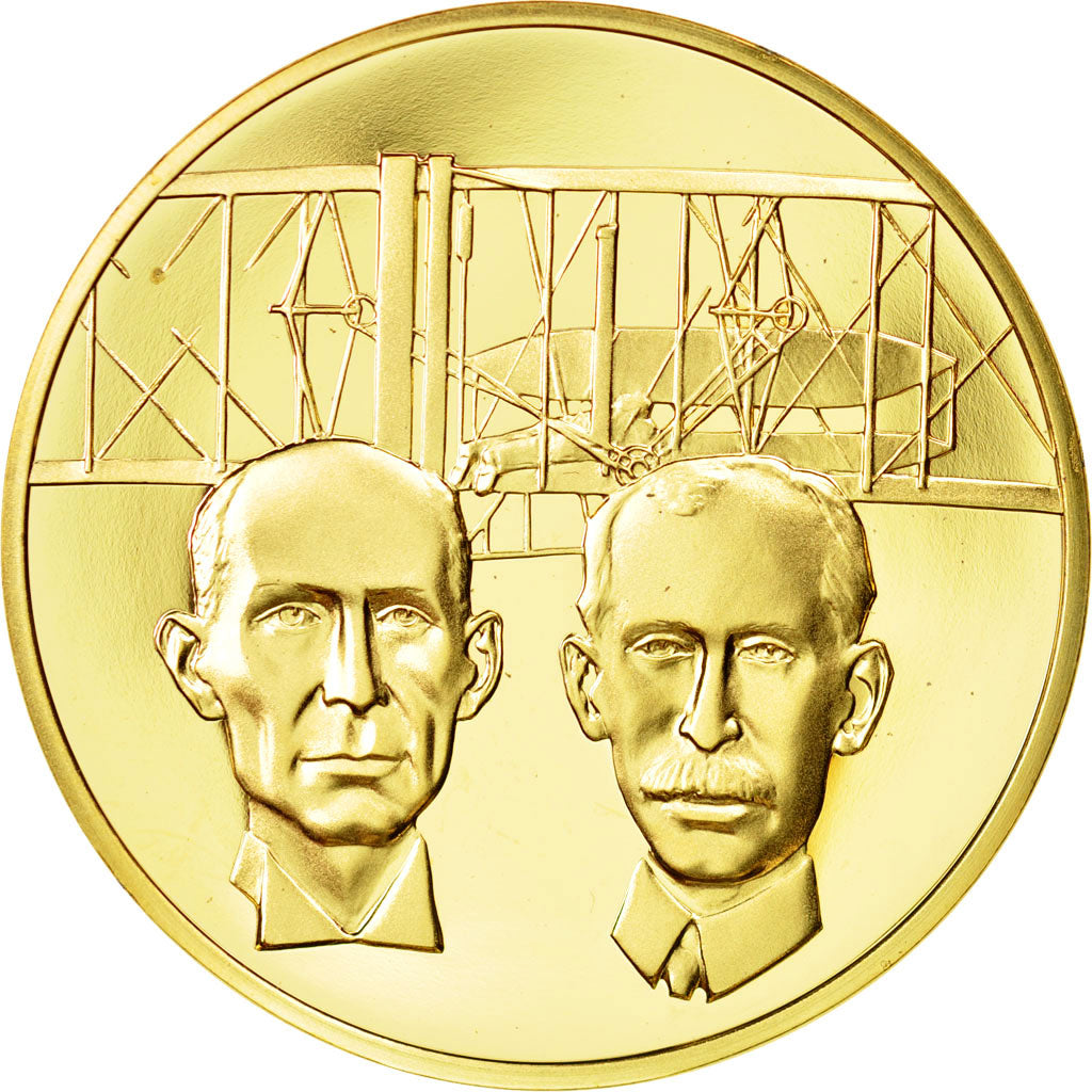 France, Medal, L'Histoire de la Conquête de l'Air, Wilbur Wright, Aviation