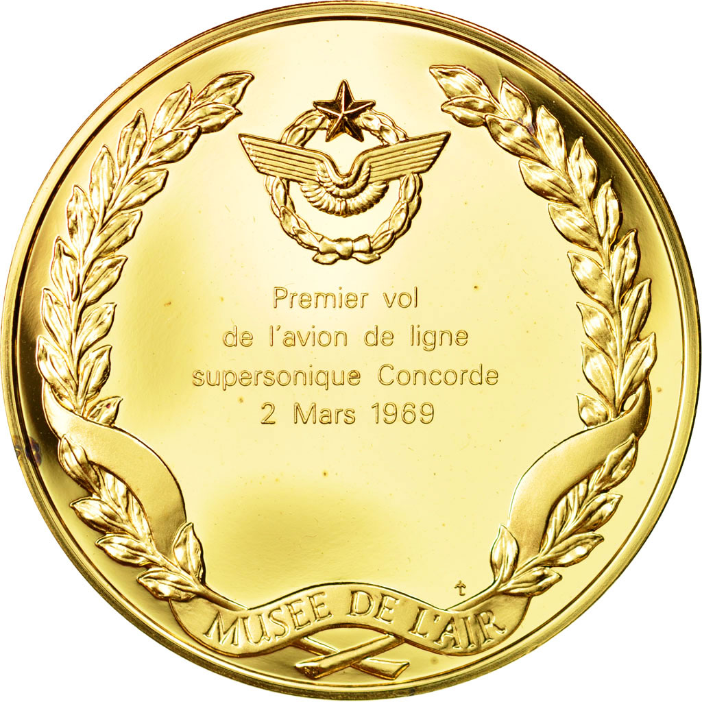 Francia, Medal, L'Histoire de la Conquête de l'Air, Premier vol du Concorde