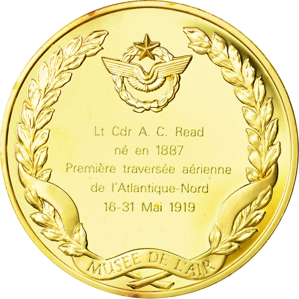 France, Medal, L'Histoire de la Conquête de l'Air, A. C. Read, Aviation