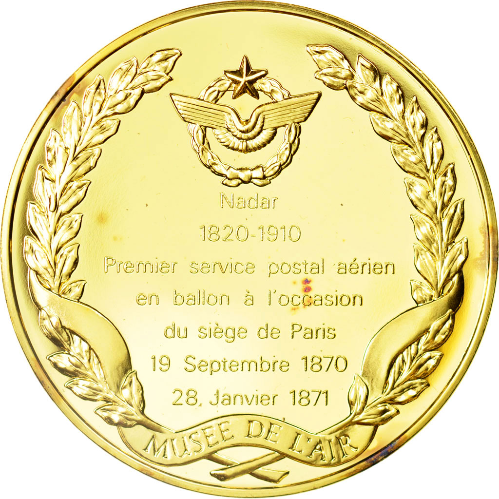 France, Medal, L'Histoire de la Conquête de l'Air, Nadar, Aviation, MS(65-70)