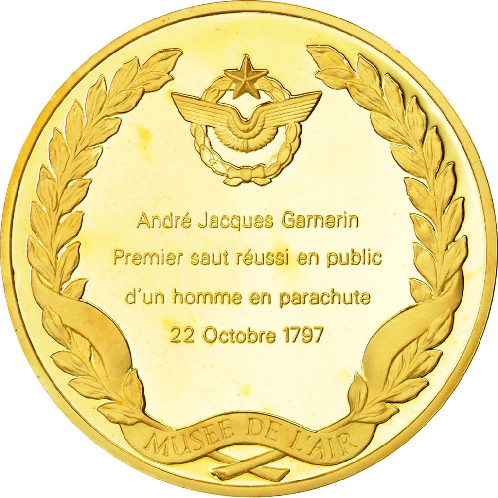 France, Medal, L'Histoire de la Conquête de l'Air, André Jacques Garnerin