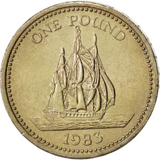 Guernsey, Elizabeth II, Pound, 1983, Nickel-brass, KM:39