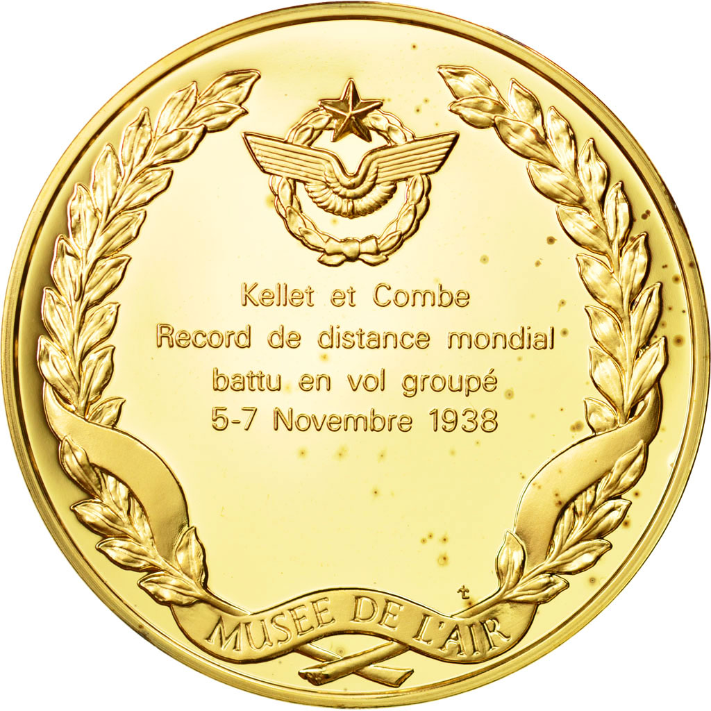 France, Medal, L'Histoire de la Conquête de l'Air, Kellet et Combe, Aviation