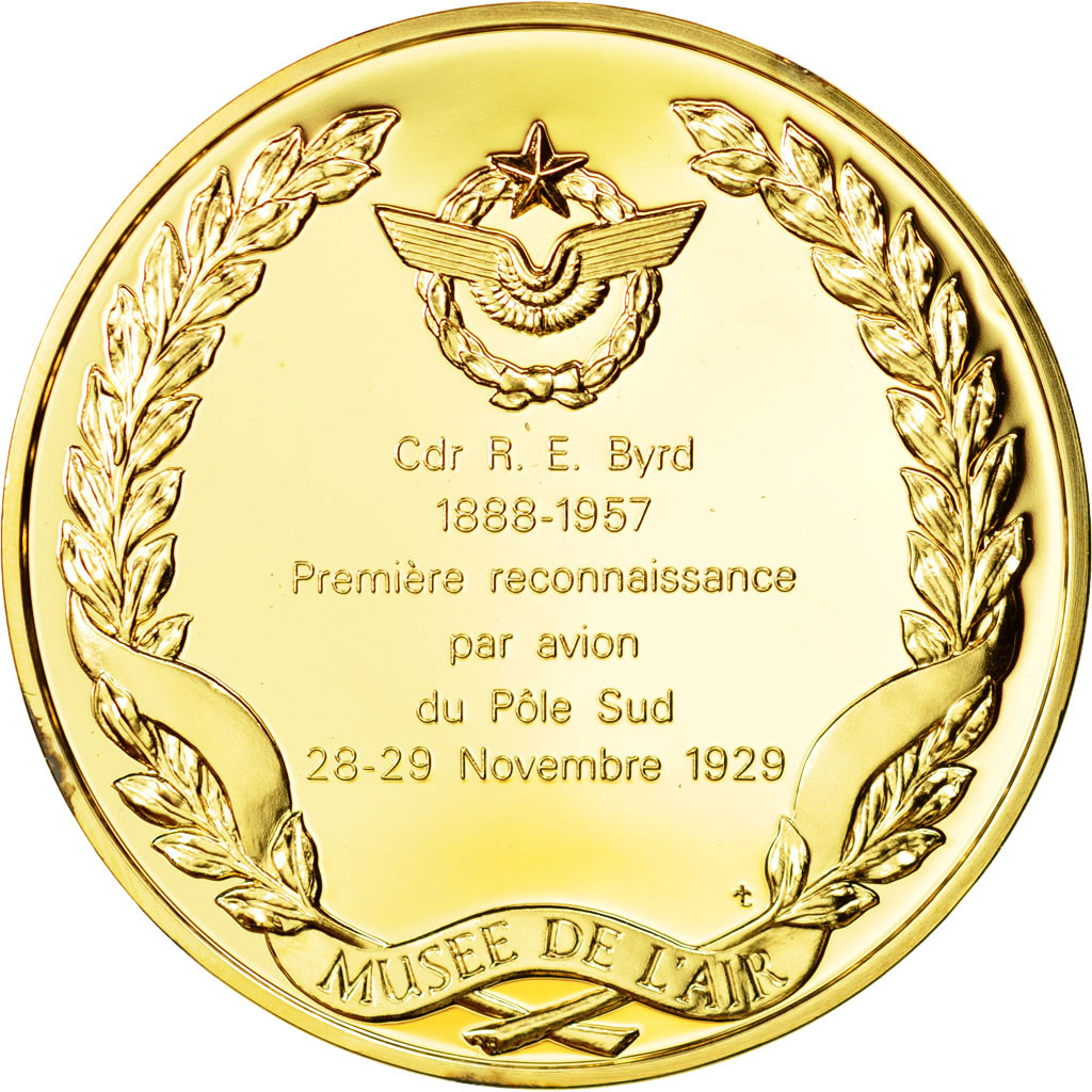 France, Medal, L'Histoire de la Conquête de l'Air, R. E. Byrd, Aviation