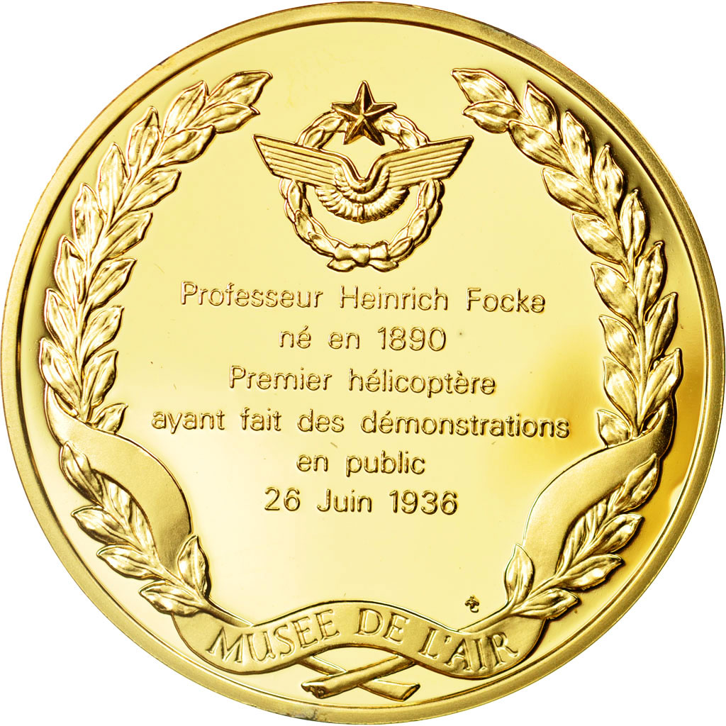 Francia, Medal, L'Histoire de la Conquête de l'Air, Heinrich Focke, Aviation