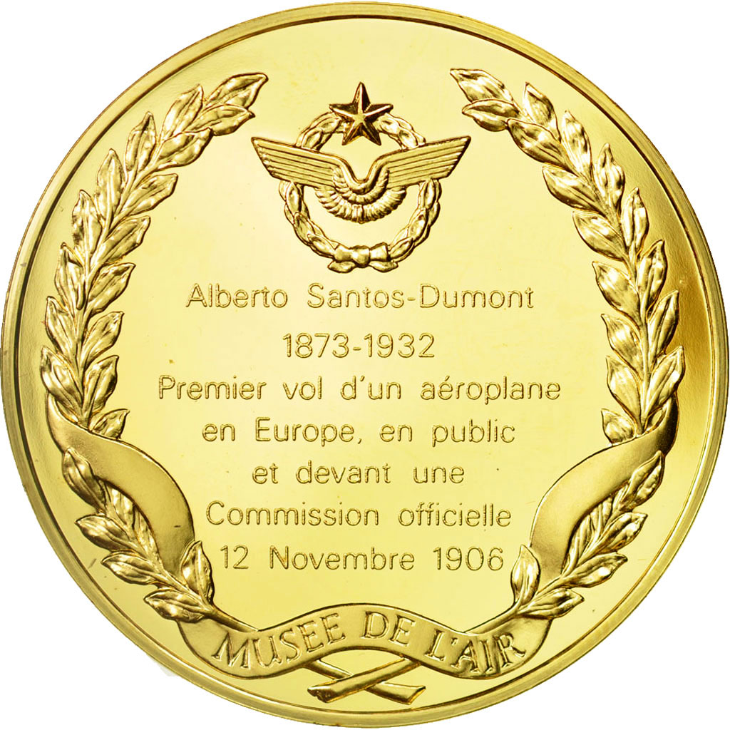 Francia, Medal, L'Histoire de la Conquête de l'Air, Alberto Santos-Dumont