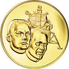 France, Medal, L'Histoire de la Conquête de l'Air, N. A. Armstrong et E. E.