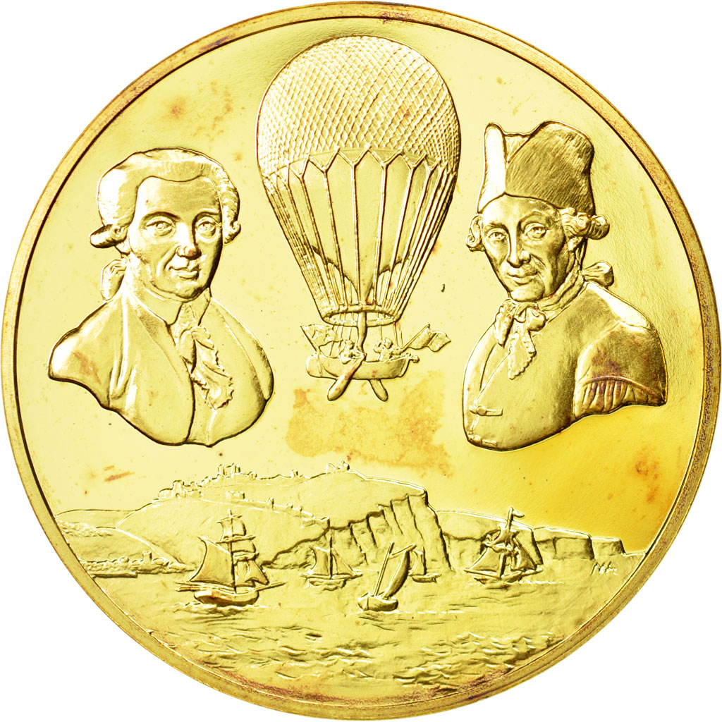 France, Medal, L'Histoire de la Conquête de l'Air, Jean Pierre Blanchard et