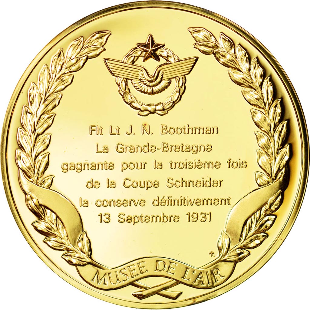 Francia, Medal, L'Histoire de la Conquête de l'Air, J. N. Boothman, Aviation