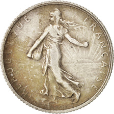 France, Semeuse, Franc, 1913, Paris, Silver, KM:844.1, Gadoury:467
