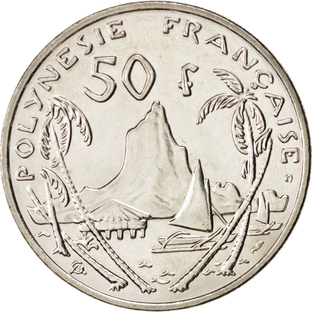 French Polynesia, 50 Francs, 2002, Paris, Nickel, KM:13