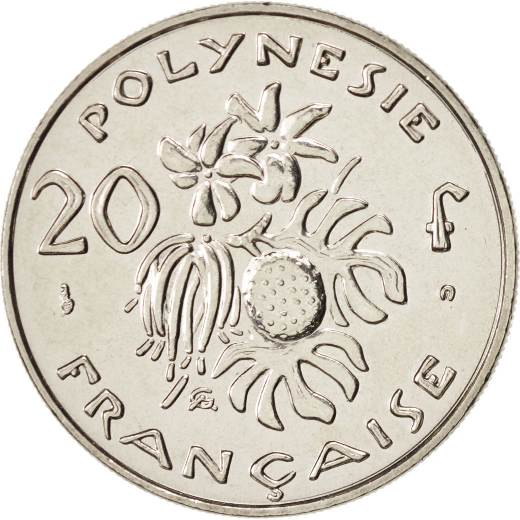 Coin, French Polynesia, 20 Francs, 2002, Paris, MS(65-70), Nickel, KM:9