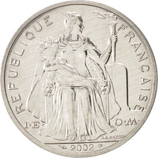 Polinesia francesa, 5 Francs, 2002, Paris, Aluminio, KM:12