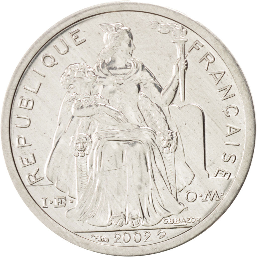 French Polynesia, Franc, 2002, Paris, Aluminum, KM:11