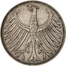 GERMANY - FEDERAL REPUBLIC, 5 Mark, 1960, Munich, Silver, KM:112.1