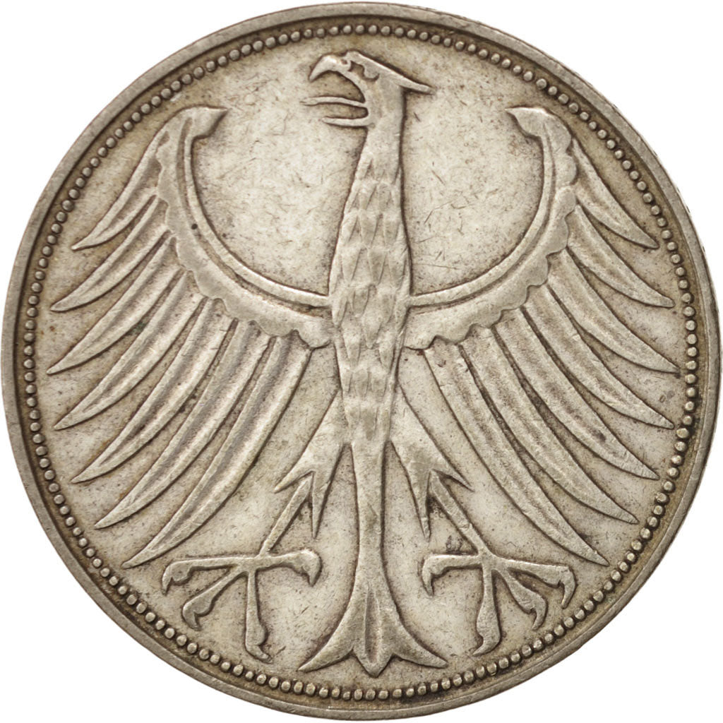 Monnaie, République fédérale allemande, 5 Mark, 1951, Karlsruhe, TTB, Argent