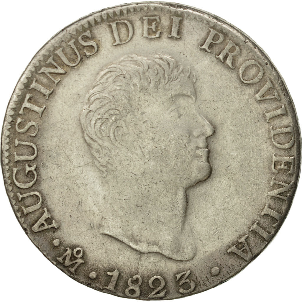 Mexique, Augustin I Iturbide, 8 Réales, 1823, Mexico City, TTB+, Argent, KM:310