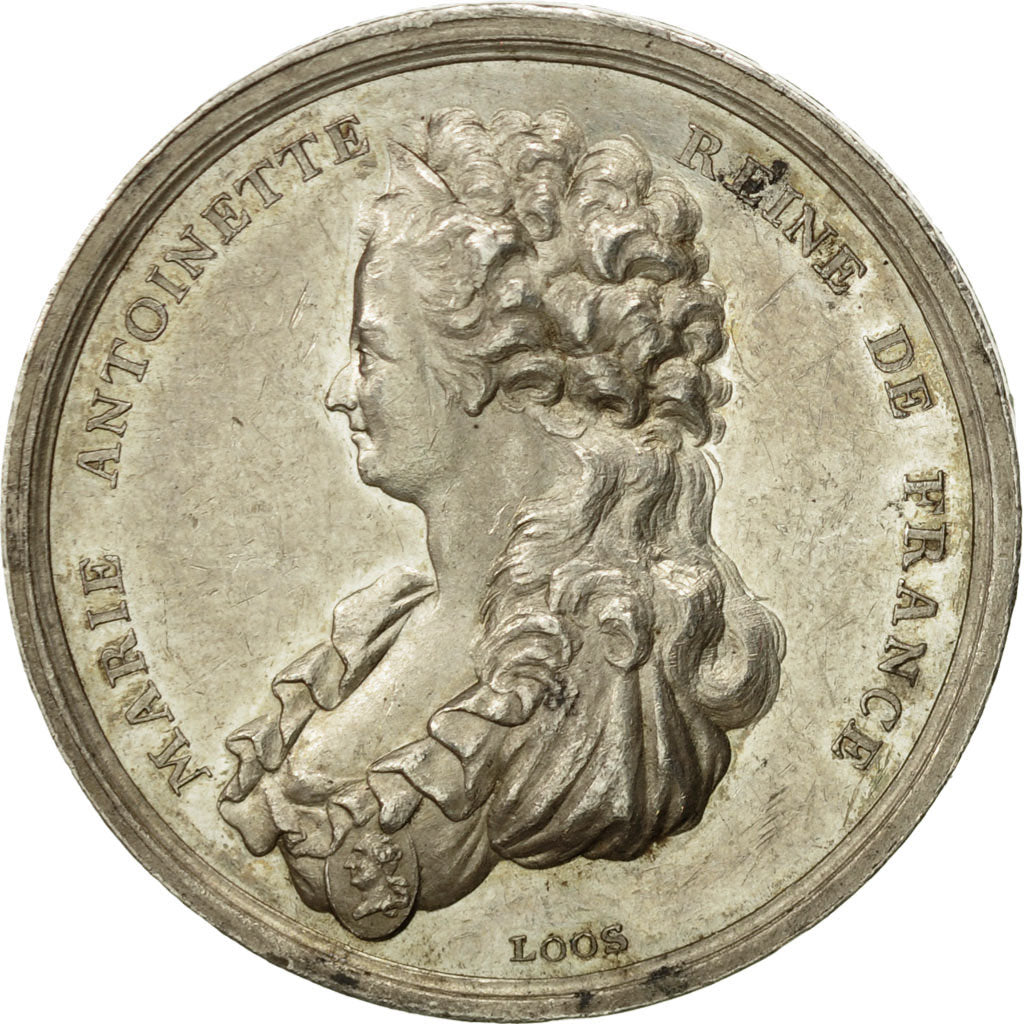 France, Jeton, Royal, Marie-Antoinette, Mort de la Reine, 1793, Loos, SUP