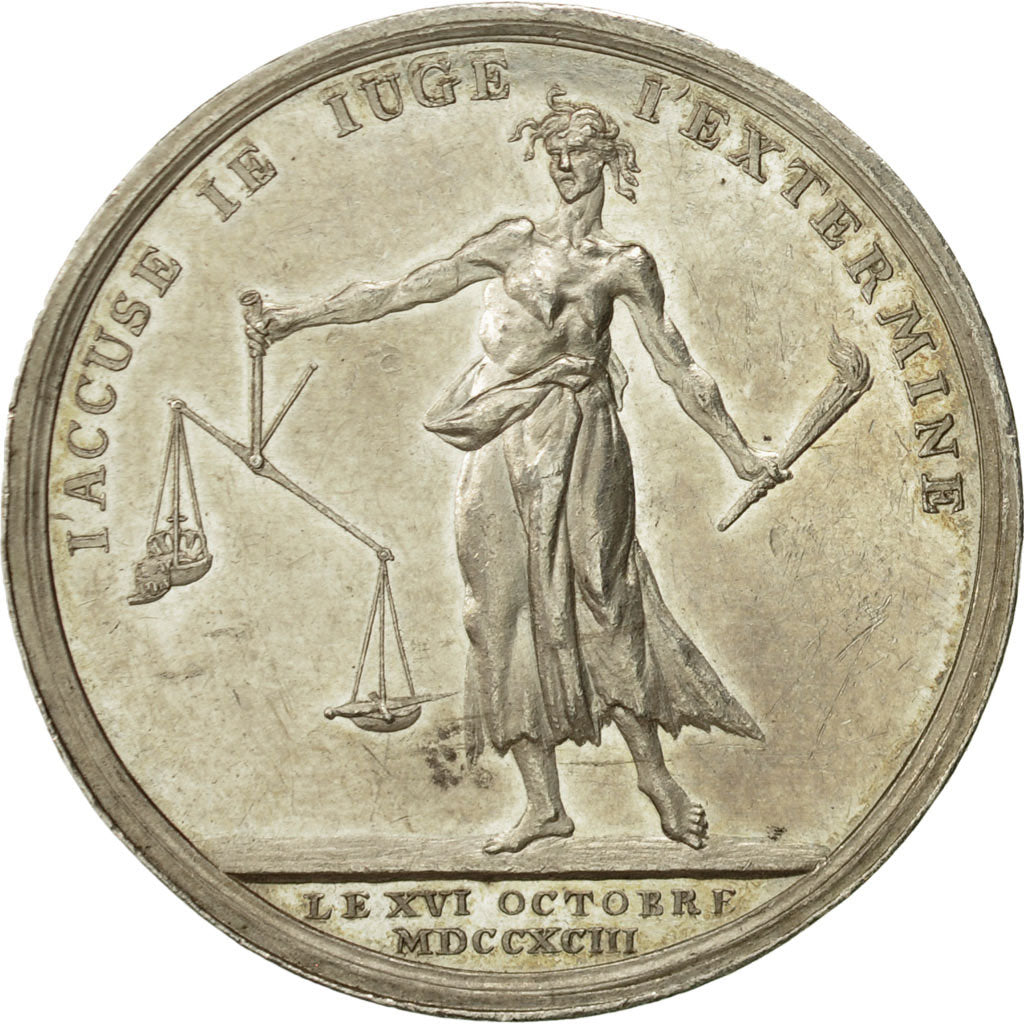 France, Jeton, Royal, Marie-Antoinette, Mort de la Reine, 1793, Loos, SUP