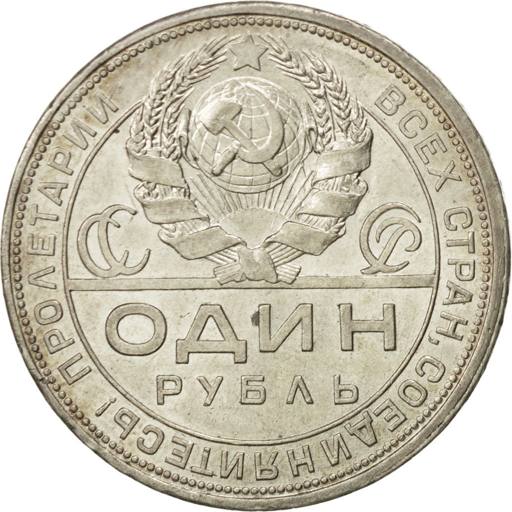 Coin, Russia, Rouble, 1924, Leningrad, MS(60-62), Silver, KM:90.1