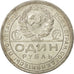 Coin, Russia, Rouble, 1924, Leningrad, MS(60-62), Silver, KM:90.1