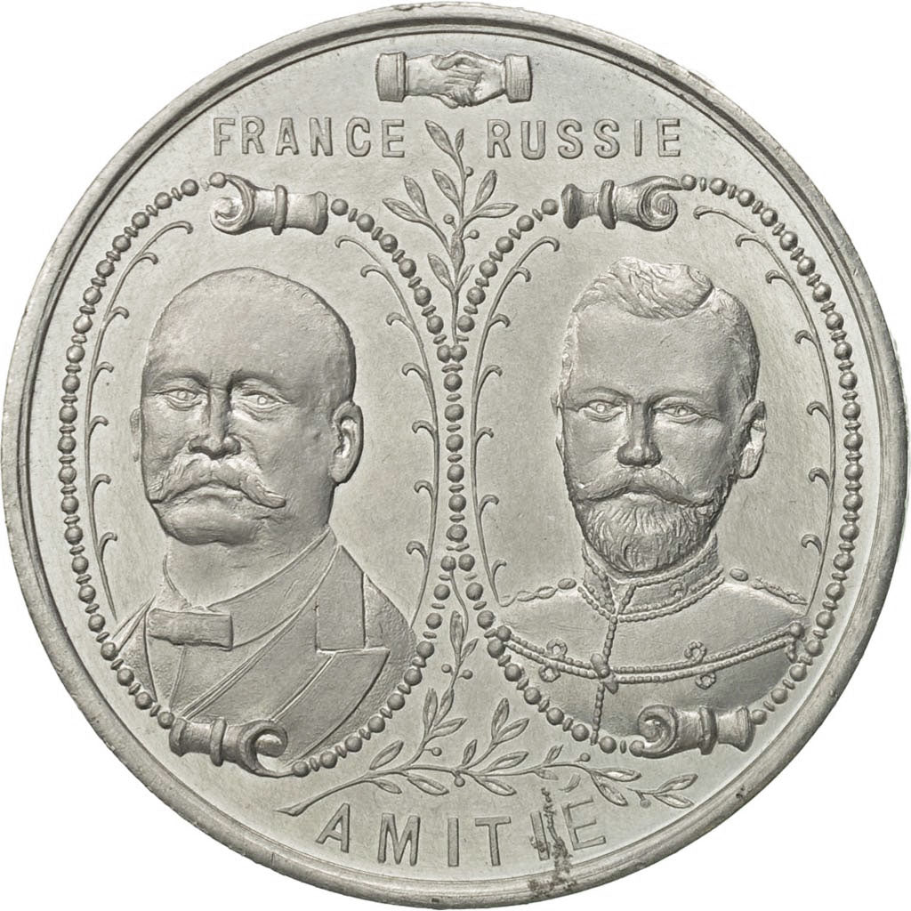 Russia, Medal, Visite du Tsar en France, 1896, MS(64), Aluminium