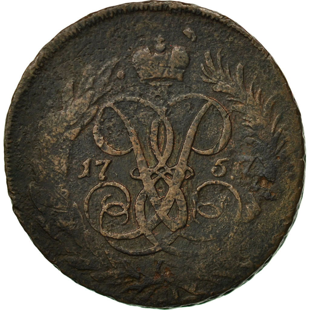 Münze, Russland, Elizabeth, 2 Kopeks, 1757, S, Kupfer, KM:7.2