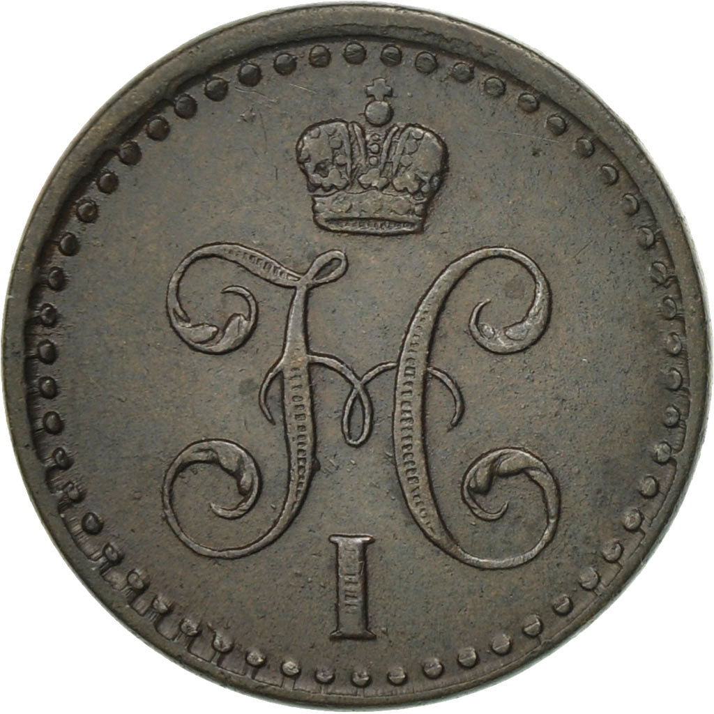 Monnaie, Russie, Nicholas I, Denga, 1/2 Kopek, 1841, Saint-Petersburg, TTB+