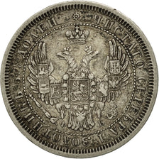 Coin, Russia, Nicholas I, 25 Kopeks, 1856, Saint-Petersburg, EF(40-45), Silver