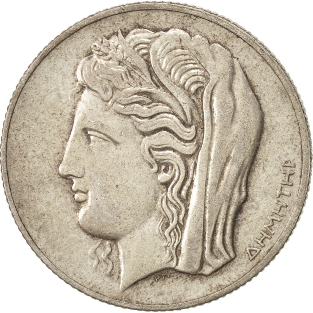 Greece, 10 Drachmai, 1930, Silver, KM:72