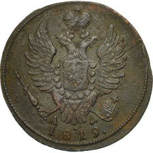 Coin, Russia, Alexander I, Kopek, 1819, Kolyvan, EF(40-45), Copper, KM:117.5