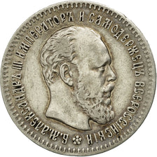 Monnaie, Russie, Alexander III, 25 Kopeks, 1894, St. Petersburg, TTB, Argent