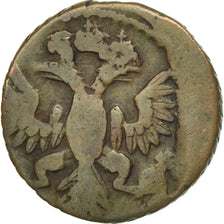 Moneta, Russia, Polushka, 1/4 Kopek, 1735, B+, Rame, KM:187