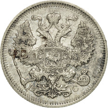 Russia, Nicholas II, 20 Kopeks, 1913, Saint-Petersburg, MS(60-62), Silver