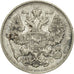 Russia, Nicholas II, 20 Kopeks, 1913, Saint-Petersburg, MS(60-62), Silver