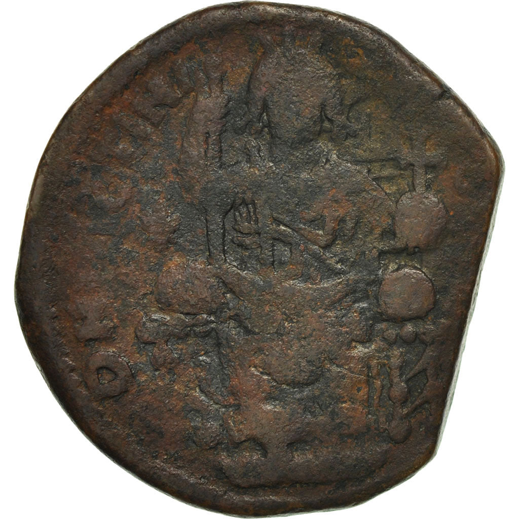 Monnaie, Justinien I, Follis, c. 532, Antioche, TB, Cuivre, Sear:215