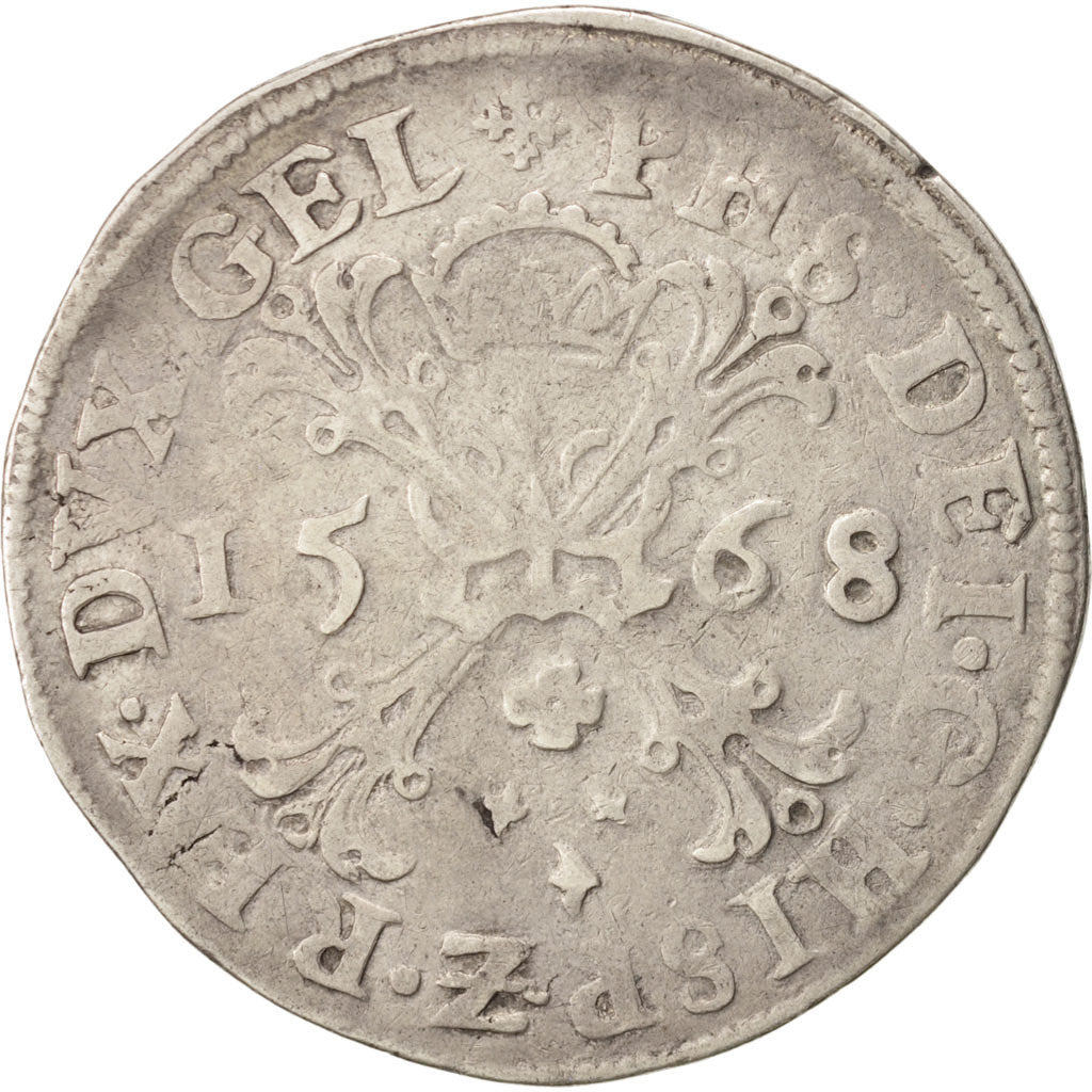 Belgium, Philip II of Spain, Ecu de Bourgogne, 1568, Silver, Dav. 8510