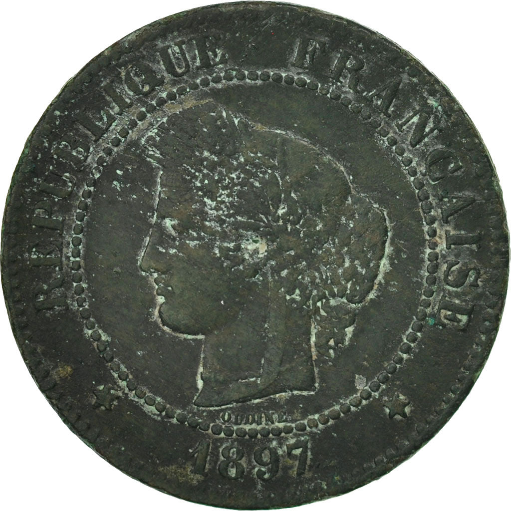Coin, France, Cérès, 5 Centimes, 1897, Paris, VF(20-25), Bronze, KM:821.1