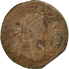 Moneta, Francia, Louis XIII, Double Tournois, 1637, B+, Rame, CGKL:512