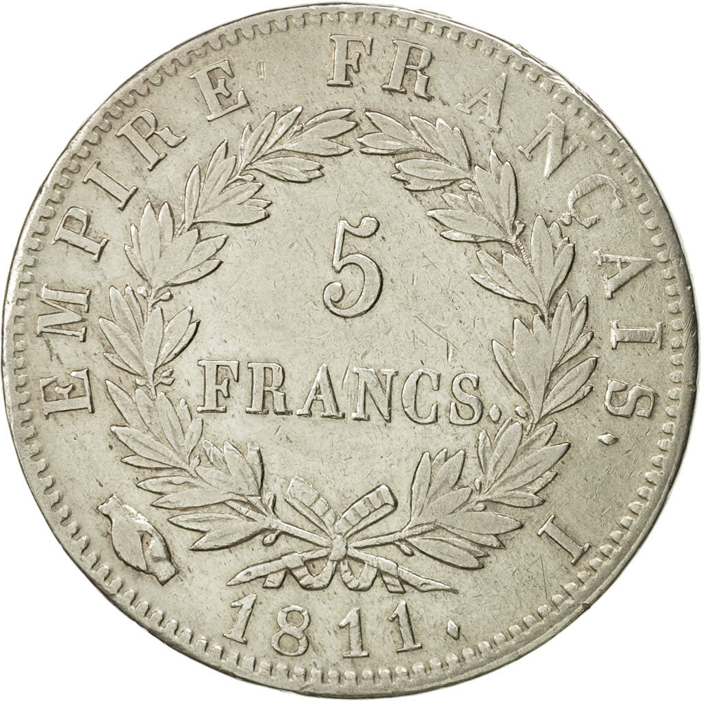 Monnaie, France, Napoléon I, 5 Francs, 1811, Limoges, TTB+, Argent, KM:694.7