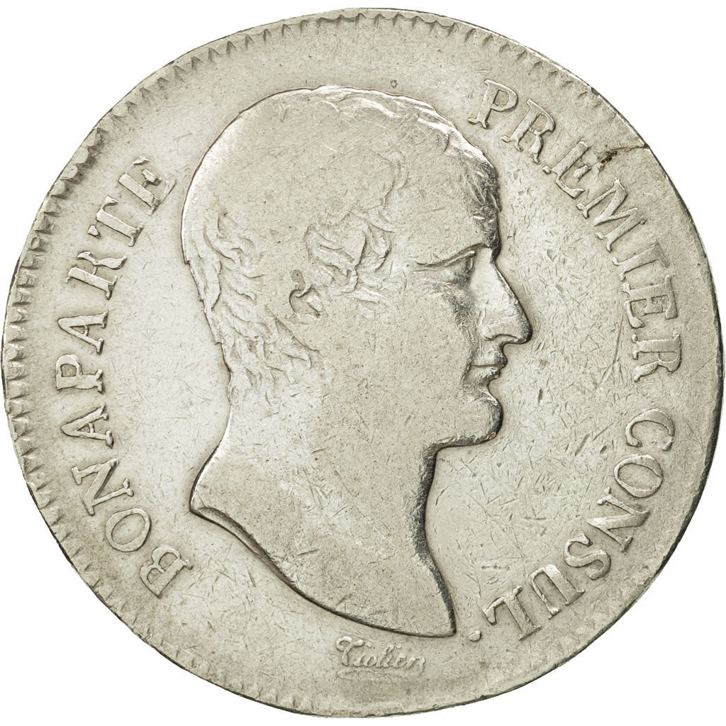 France, Napoléon Bonaparte, 5 Francs, 1804, Lyon, Silver, VF(20-25)