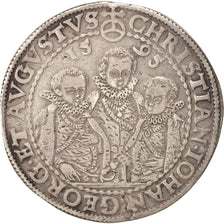 Saxony, Christian, Johann & August, Thaler, 1595, Argento, Dav. 9820