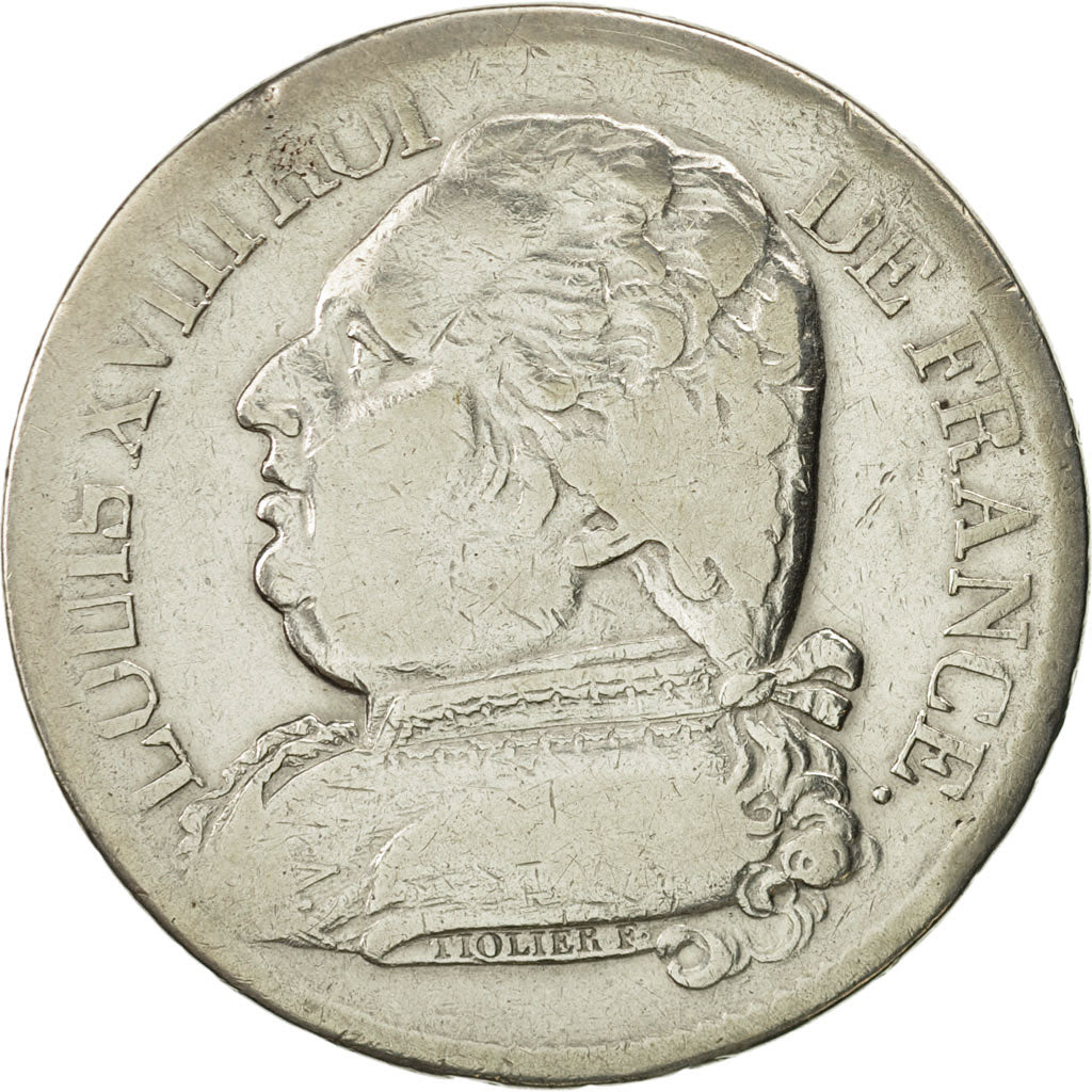 Coin, France, Louis XVIII, Louis XVIII, 5 Francs, 1814, Toulouse, VF(20-25)