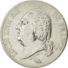 France, Louis XVIII, 5 Francs, 1823, Paris, VF(30-35), Silver