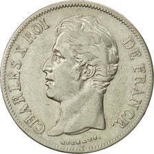Coin, France, Charles X, 5 Francs, 1828, Paris, VF(30-35), Silver, KM:728.1