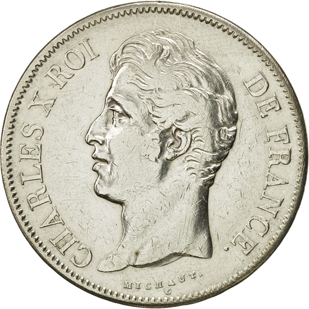 France, Charles X, 5 Francs, 1829, Paris, EF(40-45), Silver, KM:728.1
