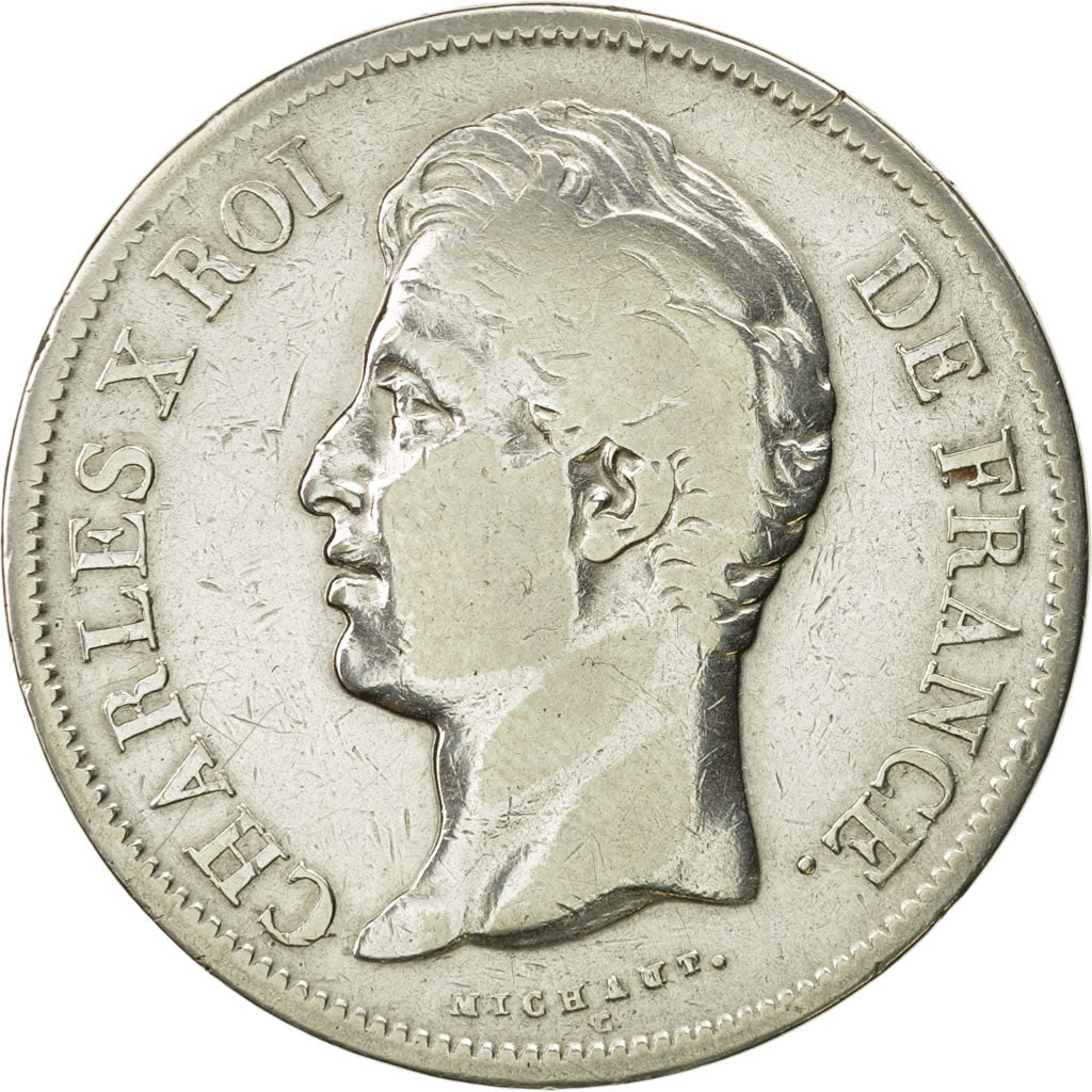 Coin, France, Charles X, 5 Francs, 1830, Lille, VF(20-25), Silver, KM:728.13