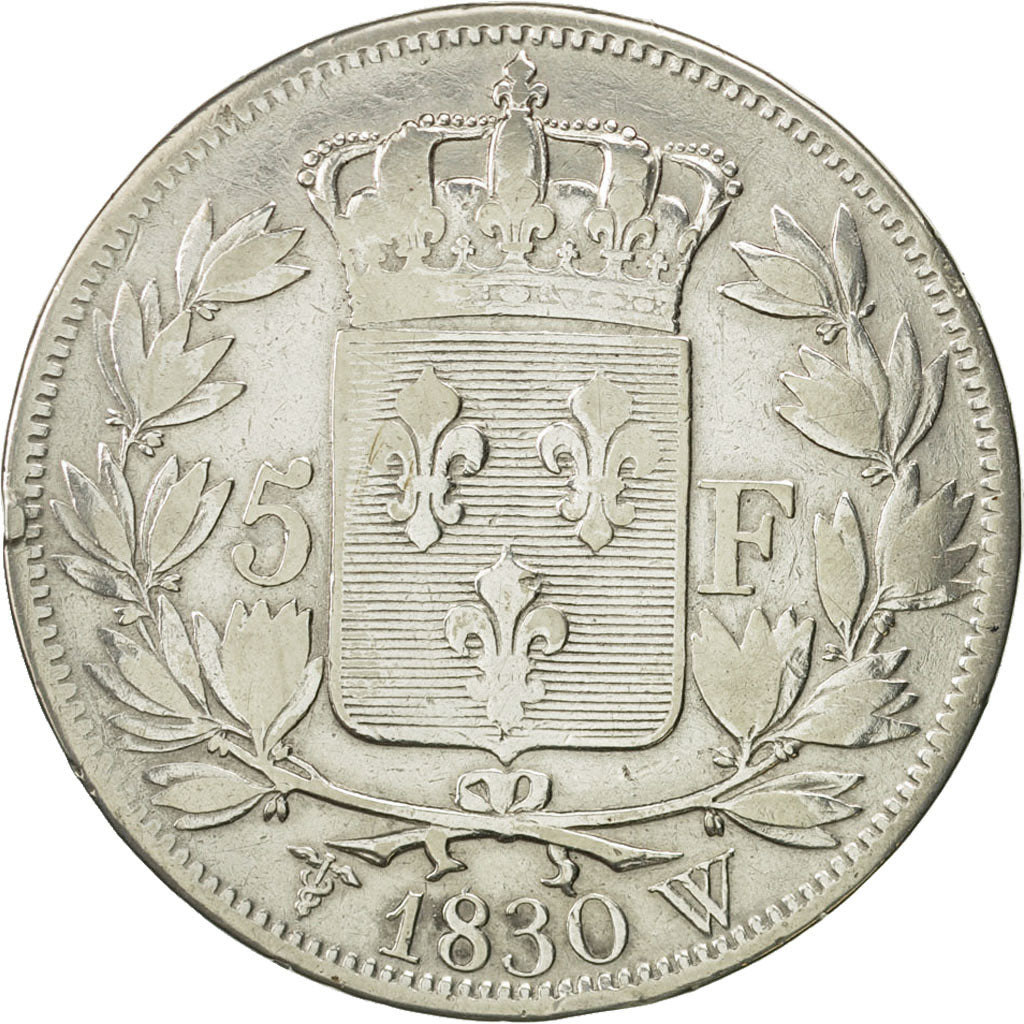 Coin, France, Charles X, 5 Francs, 1830, Lille, VF(20-25), Silver, KM:728.13