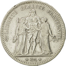 Coin, France, Hercule, 5 Francs, 1878, Bordeaux, VF(30-35), Silver, KM:820.2